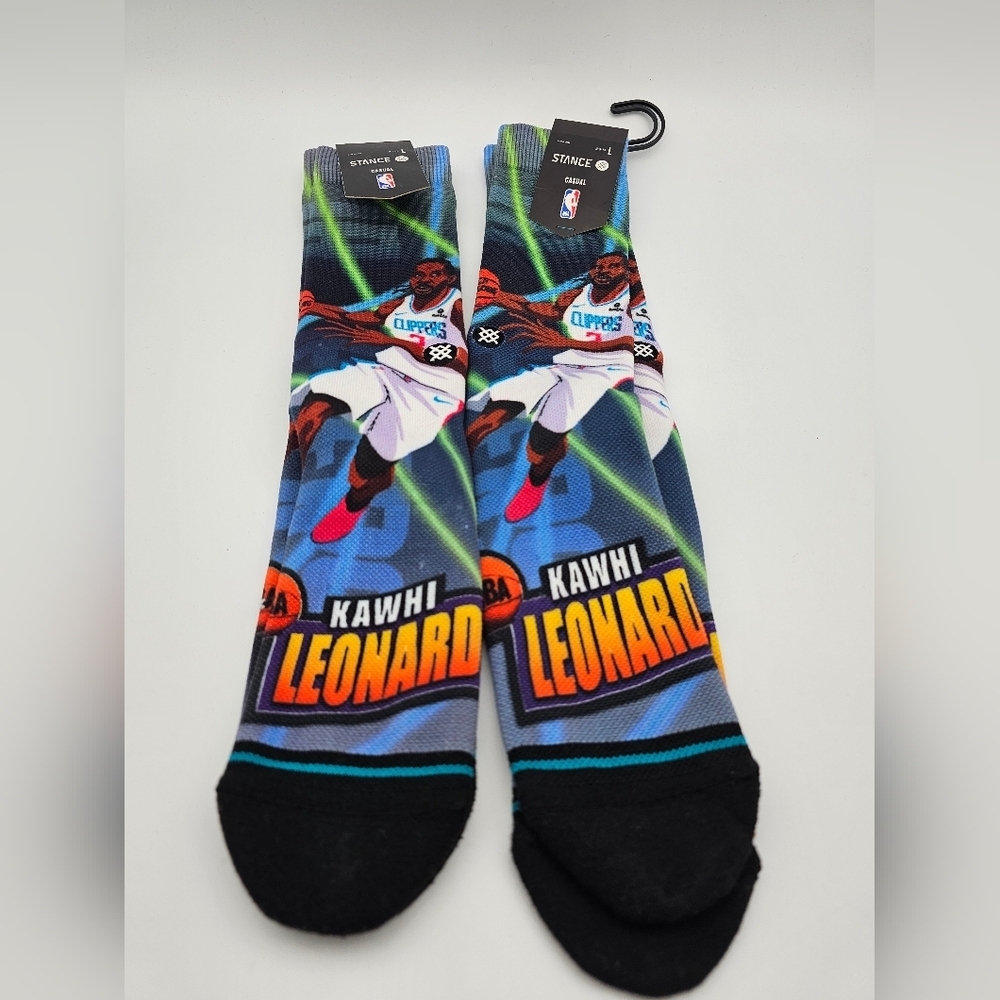 Stance NBA Leonard Fast Break LA Clippers Casual Crew Socks Mens Large 9-13 NWT